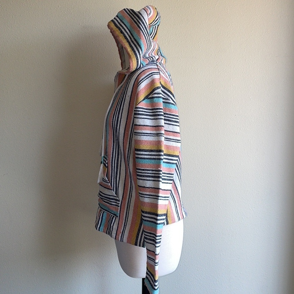BEACHLIFE cotton long sleeve striped cover up top women’s size XS - Picture 4 of 8